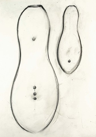 Drawing from sketchbook, pencil on paper 23 x 16 1/4 in. (58.5 x 41.5 cm.)