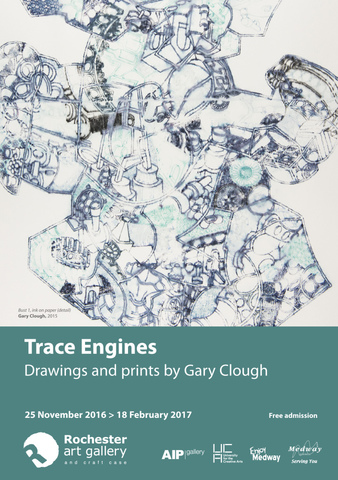 Exhibition invitation for Trace Engines - Gary Clough