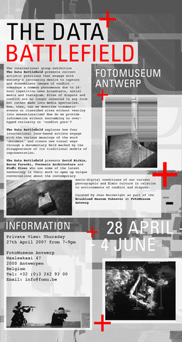 'The Data Battlefield' exhibition invitation