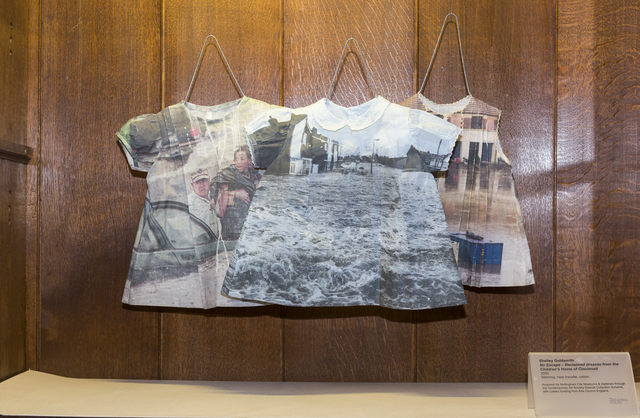 No Escape: Reclaimed dresses from the Children's Home of Cincinnati, 2000, by Shelly Goldsmith. Image: Nottingham City Museums & Galleries