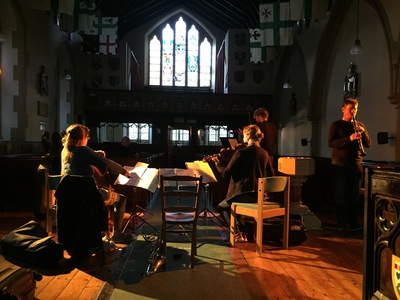Clarinet and Quartet - movement through chapel