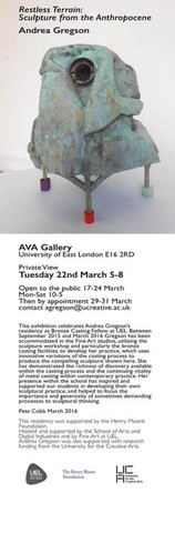 Restless Terrain: Sculpture from the Anthropocene - private view invitation