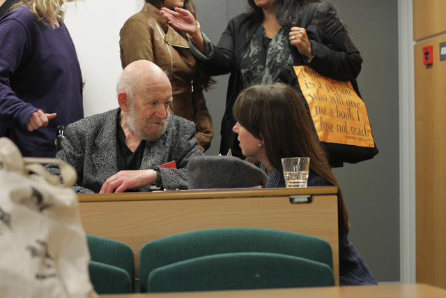 Gustav Metzger and Andrea Gregson at Facing Extinction conference
