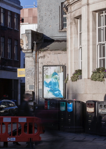 Bleeding White by Steffi Klenz, selected by Mustafa Hulusi for billboard project, London